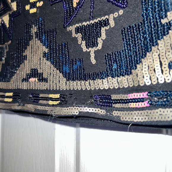 EXPRESS Mini Skirt With Sequin Designs - Picture 3 of 4